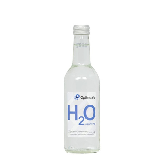 Glazen flessen water 33cl met eigen etiket